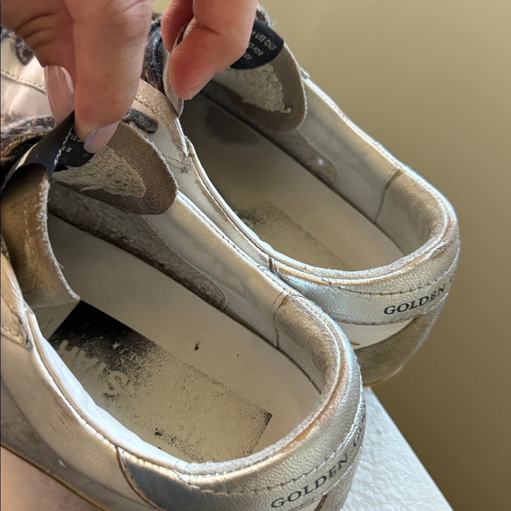 Golden Goose White Sneakers with Burgundy Star size 38 - Picture 12 of 12